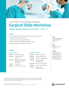 Coloplast Surgical Skills Workshop